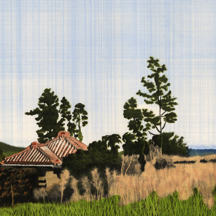 Shogo OKAMOTO - Distant Sea - 遠い海 - Color mezzotint - 1977 - detail