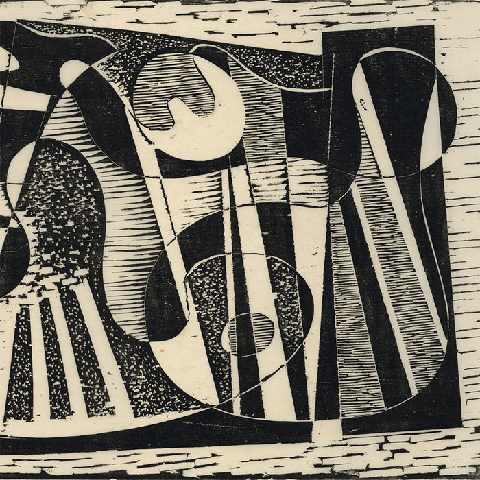 Werner Drewes - Curved Shapes - woodcut 1944 - Rose 112 - detail