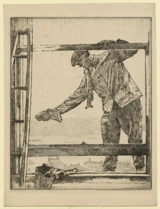 William AUERBACH-LEVY attributed - Window Washer - sheet