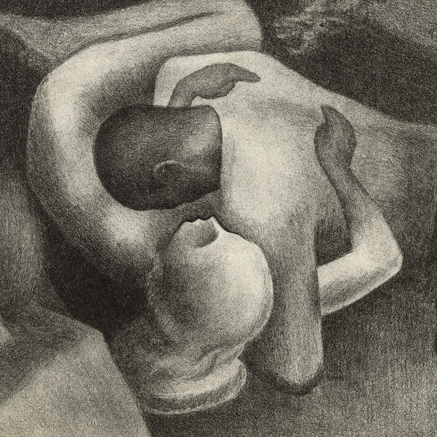 William J. SEWELL - Lover’s Embrace - Lithograph - 1945 - detail