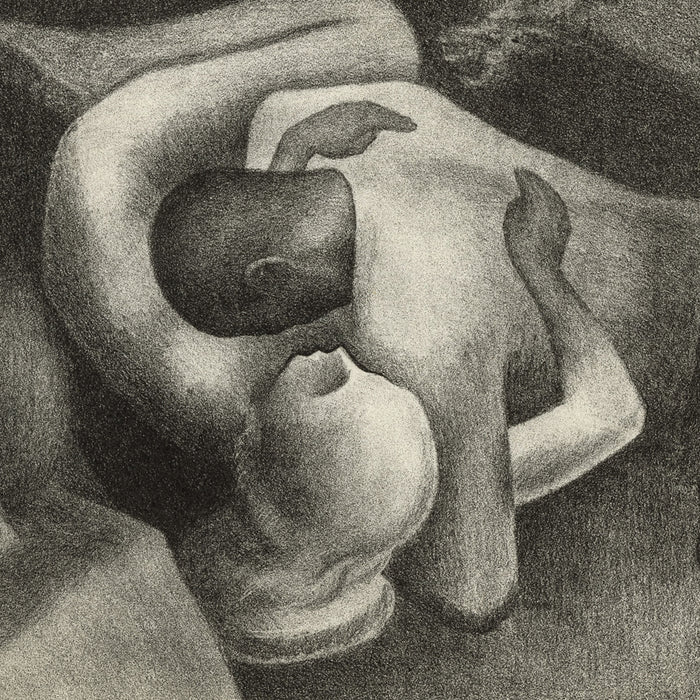 William J. SEWELL - Lover’s Embrace - Lithograph - 1945 - detail