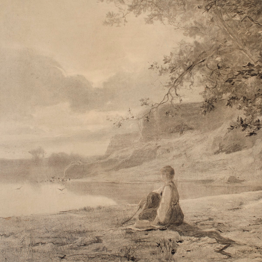 Woman on the Bank of a Pond