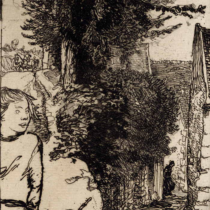 Auguste Lepere - Chemin Creux a Vaureal - etching - detail