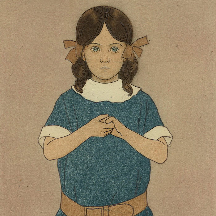 Bernard Boutet de Monvel - La Robe Bleue - Petite Fille - detail