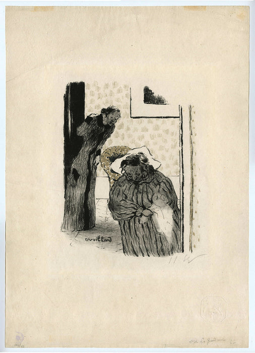 Color lithograph - by VUILLARD, Edouard - titled: Convalescence