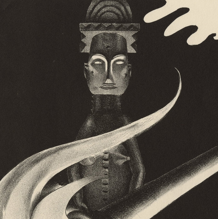 Edward Arthur Wilson Fetish Statue - Fire - and Enlightenment - Lithograph on wove paper,  detail, no date