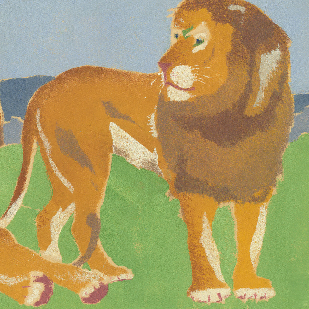 Francis REVESZ-FERRYMAN - image of lions - artwork of three lions - detail