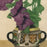 Frans Everbag - Potted Purple Petunias - color etching aquatint - detail