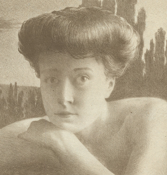 Frederic Louis Leve - Portrait de Femme - lithograph_detail