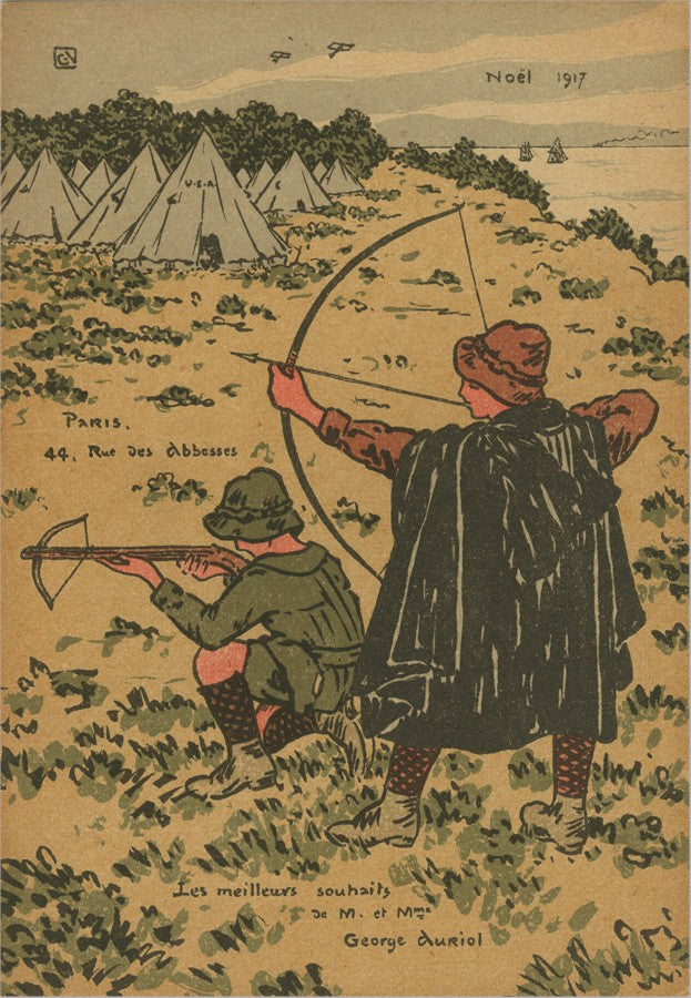 boys hunting bow and arrow