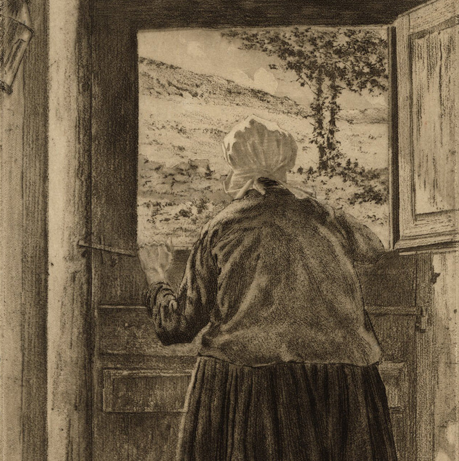 Henri Delavallee - Angelique à Sa Porte - Angelique at Her Door - edition - detail