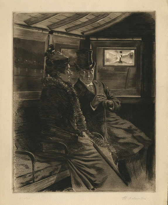 Henri Delavallee - In the Passy-Louvre Tram - main 