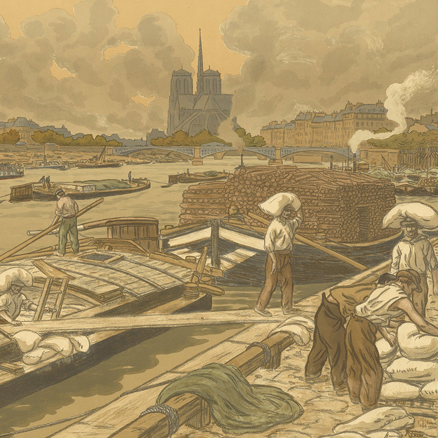 Henri Riviere - Paysages Parisiens - Quai d'Austerlitz - detail