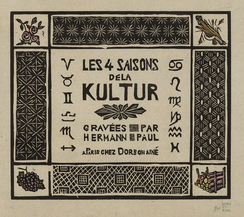 Hermann-Paul - Les 4 Saisons dela Kultur - frontispiece - woodcut