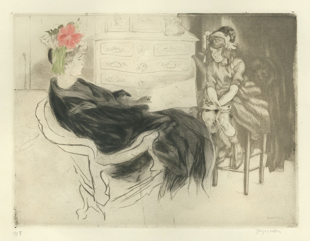 Jacques Villon - Marcel Duchamp - Le Chef d'Oeuvre - Masterpiece - Mother holding daughter drawing - Belle Epoque