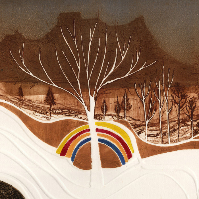 Jim McCONNELL - Landscape Spaces Secret Rainbow - Embossed aquatint and soft-ground etching detail