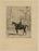 John Lewis Brown - Cavaliere en Amazone dans une Clairiere - Impressionist etching - plate