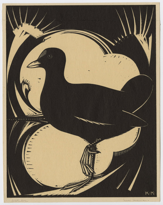 Kees Koeman - Duif houtsnede kunst - Pigeon - woodcut