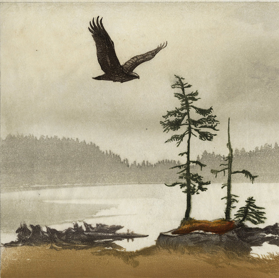 Leo Frank - Hans Frank - Seeadler - Sea Eagle - color woodcut - detail