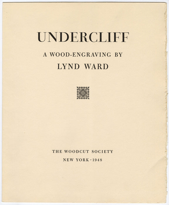 Lynd Ward - Undercliff - village church steeple - folio cover