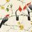 Martin Erich Philipp - Kardinale Kardinaele - Cardinals - red headed birds - color woodcut - detail