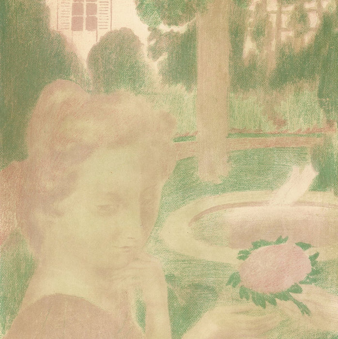 Maurice Denis - Amour - Le Bouquet Matinal Les Larmes - flower girl pink green