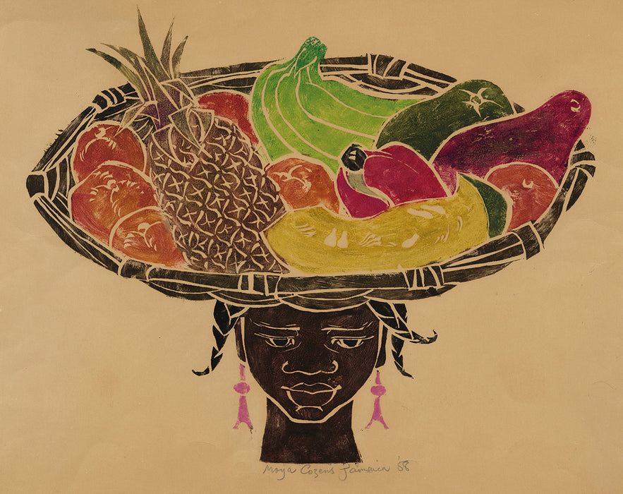 Moya Cozens - Jamaican Girl with the Wide Fruit Basket - main 