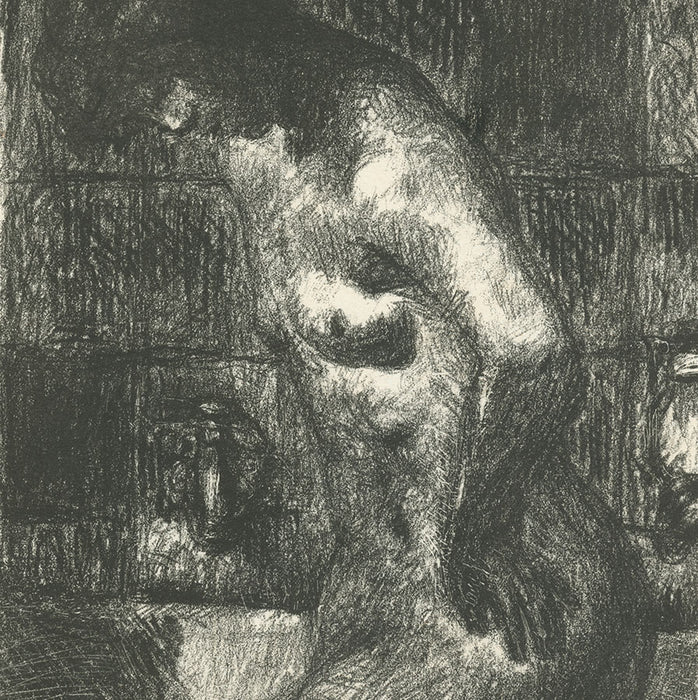 Pierre Bonnard - Femme debout dans sa baignoire - nude woman - original lithograph - lithographie originale