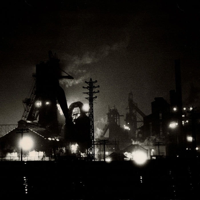 Steve CAGAN - Cleveland Steel Mill at Night - Silver-gelatin print.