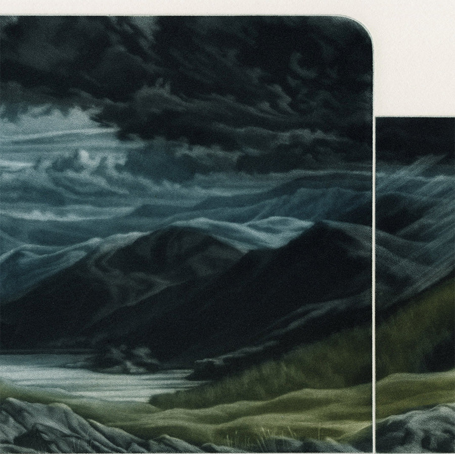 Susan Jameson - Afternoon - Storm Approach - Thirlmere - color mezzotint - detail1
