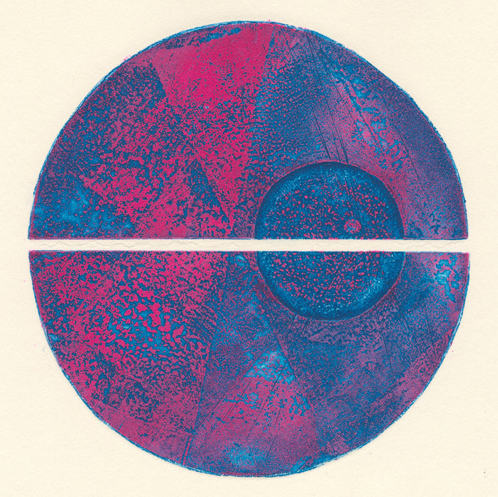 Terry Haass - Variations 2 - 1970 - Spielmann 282.2 - pink and blue split circle geometric
