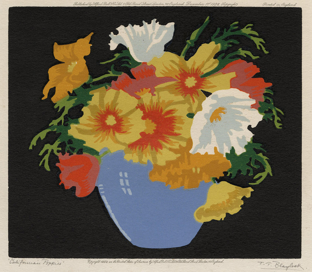 Thomas Todd Blaylock - Califonian Poppies - color woodblock print ...