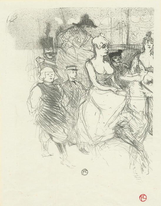 Lithograph - by TOULOUSE-LAUTREC, Henri de - titled: Une Redoute au Moulin Rouge