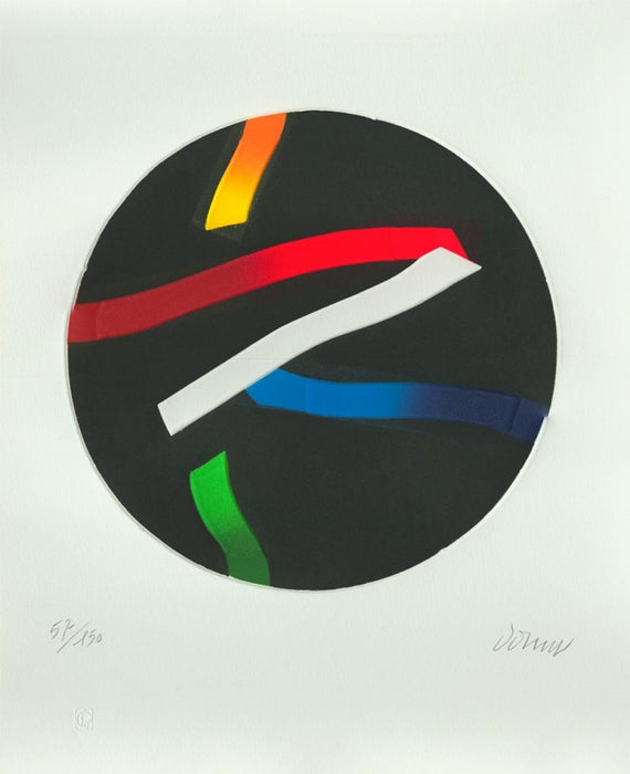 Color aquatint - by DORNY, Bertrand - titled: Composition en Tondo