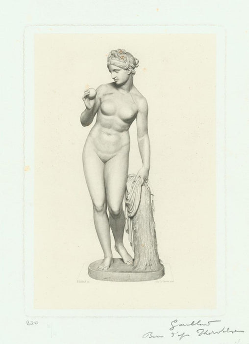 Engraving - by GAILLARD, Claude Ferdinand - titled: Venus after Thordwaldsen