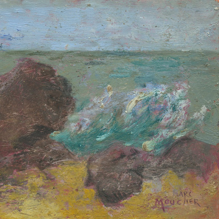 Oil on paper - by MOUCLIER, Marc - titled: Rocs by the Sea
